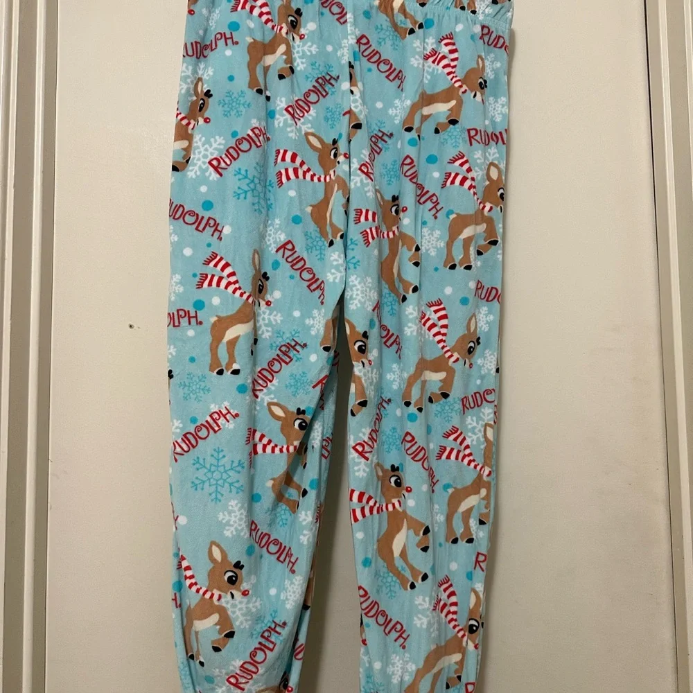 RUDOLPH THE RED NOSE REINDEER FLEECE PAJAMA BOTTOMS - Picture 4 of 5